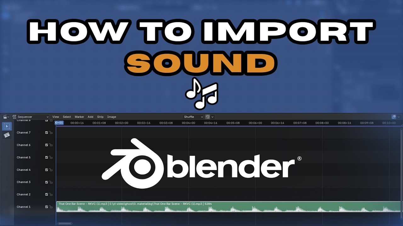 🎵 How to Import Sound in Blender | Easy Audio Setup Guide! 🔊🎬