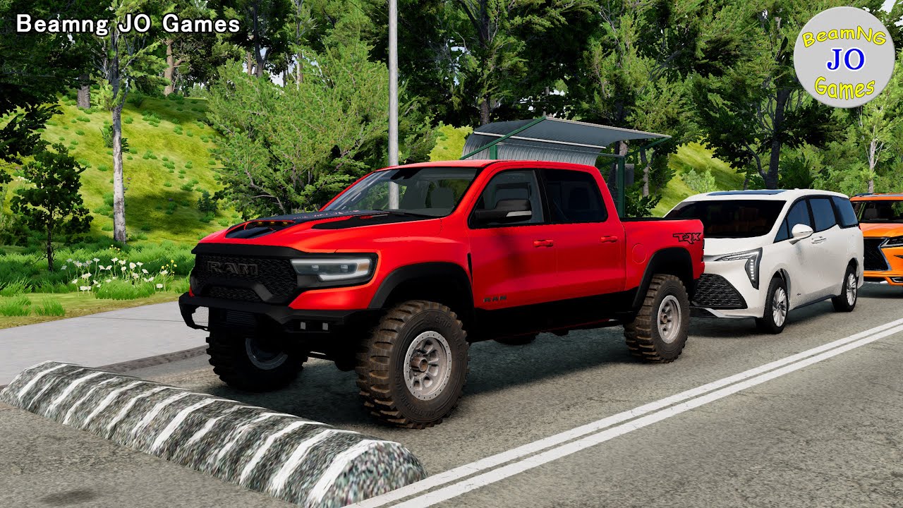 Cars vs Massive Speed Bumps # 461 – BeamNG JO Games