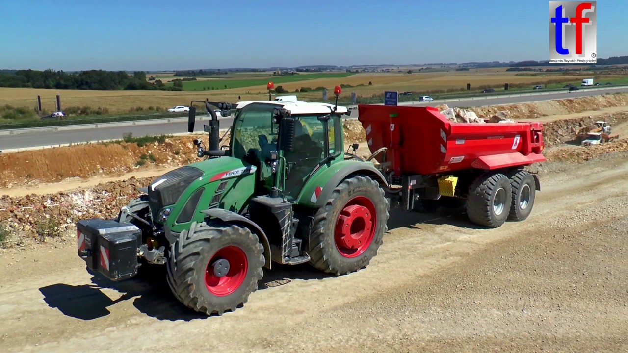 Fendt 724 Vario, 826,... & a Claas 810 Axion w. Dump Trailers, Merklingen, 25.08.2016.