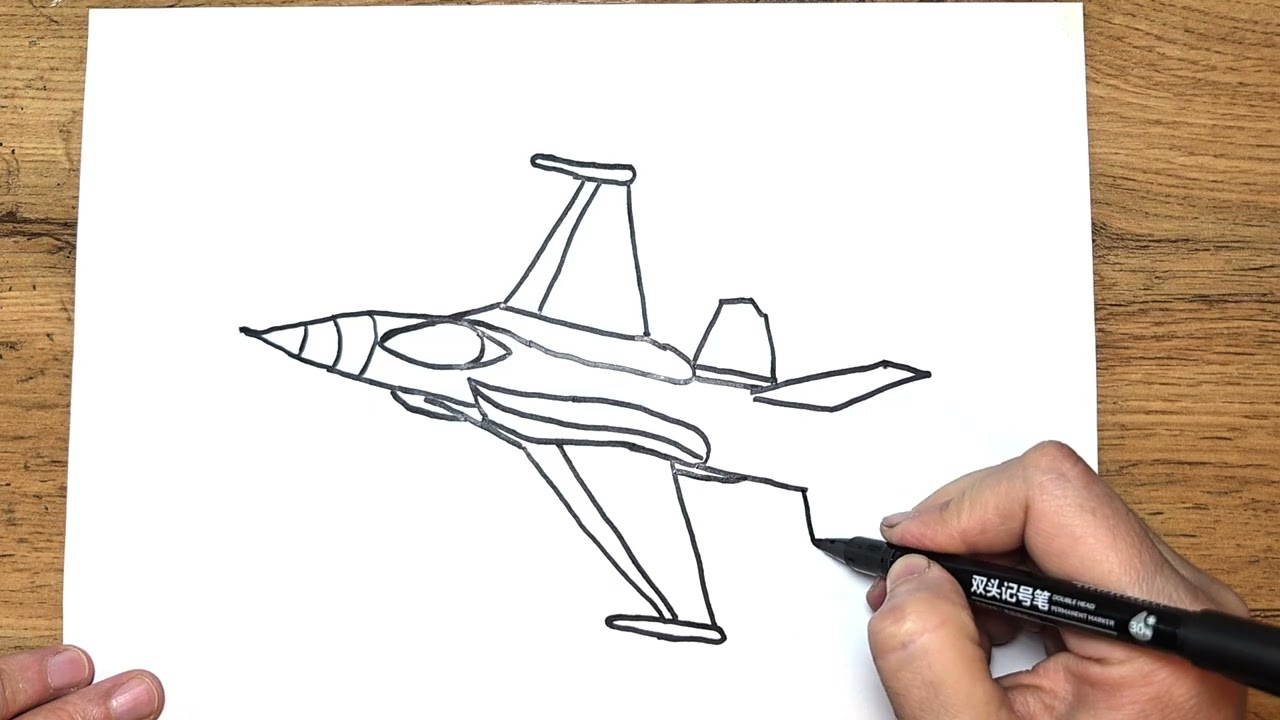 Fighter Jet Technical Sketch Tutorial