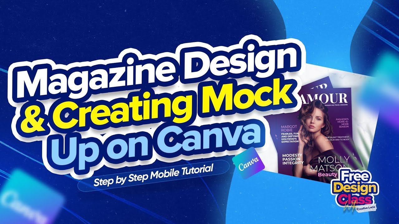 Magazine design and creating mockup on canva | step by step mobile phone tutorial