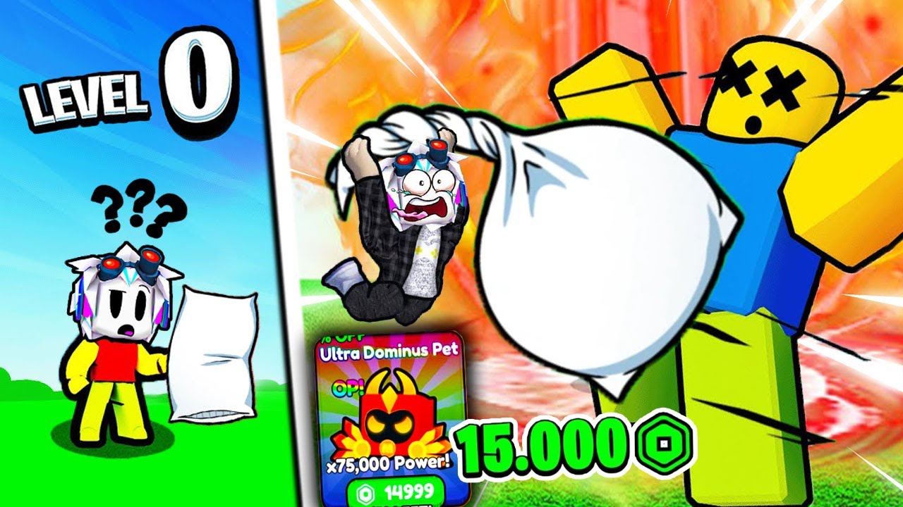ПОТРАТИЛ 15.0000 РОБУКСОВ НА ОП ПИТОМЦА, ЧТОБЫ СТАТЬ ТОП-1 В ИГРЕ ROBLOX Pillow Fighting Simulator