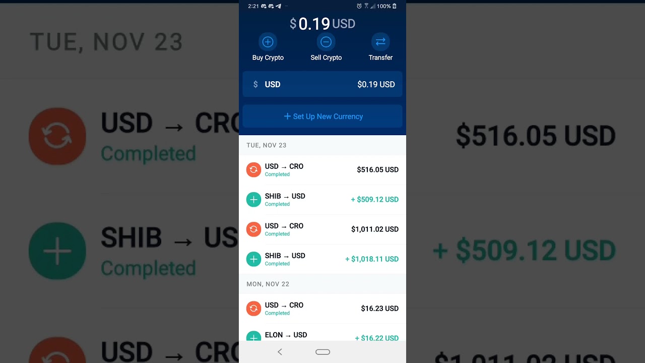 ACH attempt per crypto.com support
