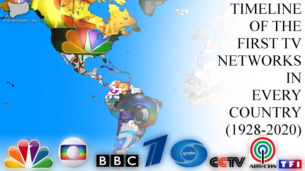 Timeline of the First TV Networks in Every Country by Logo (1928-2020)