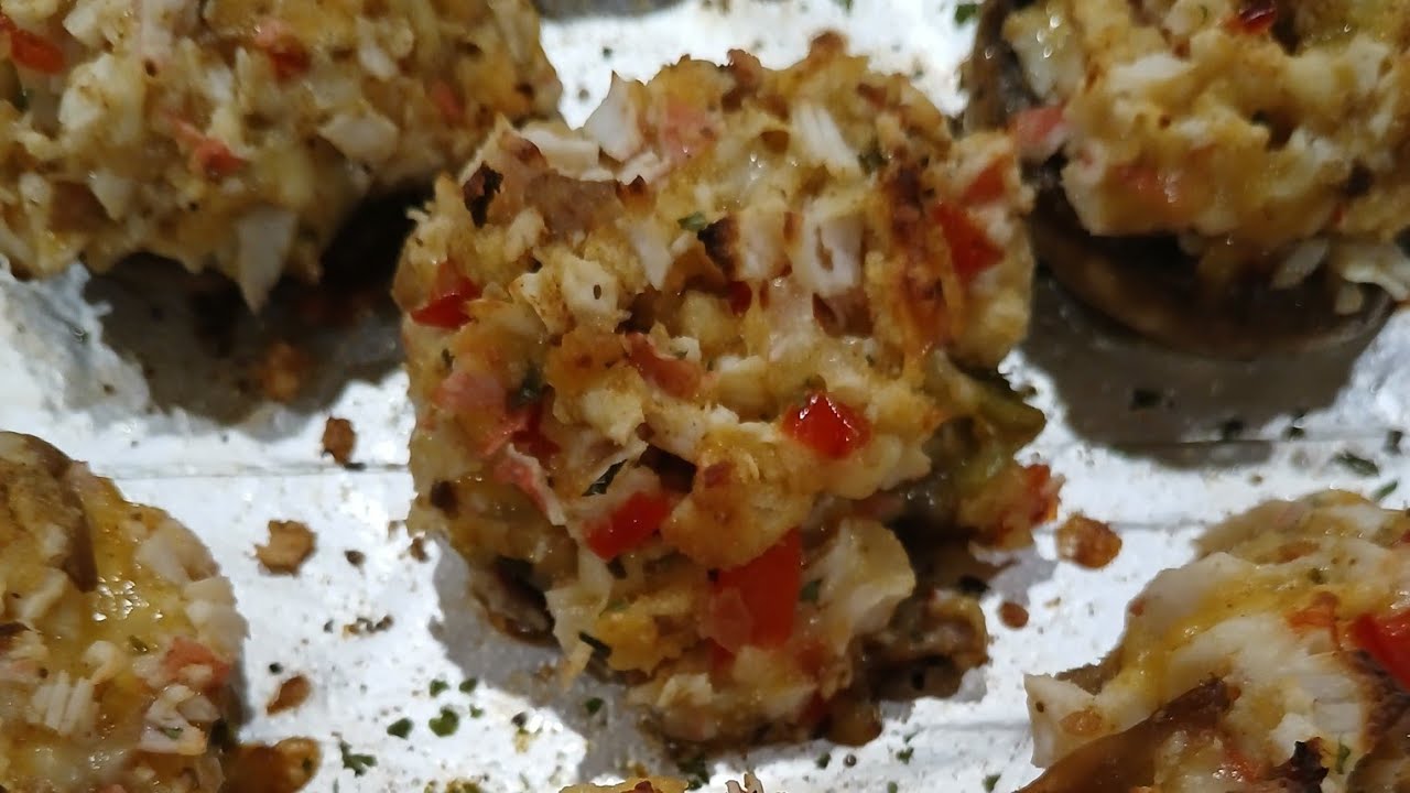 #124 - Cheddar Crab Stuffed Mushrooms - Just not for 