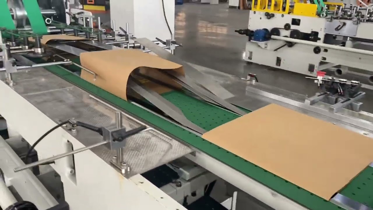 Rokin Brand full automatic sheet feeding paper bag machine with handle