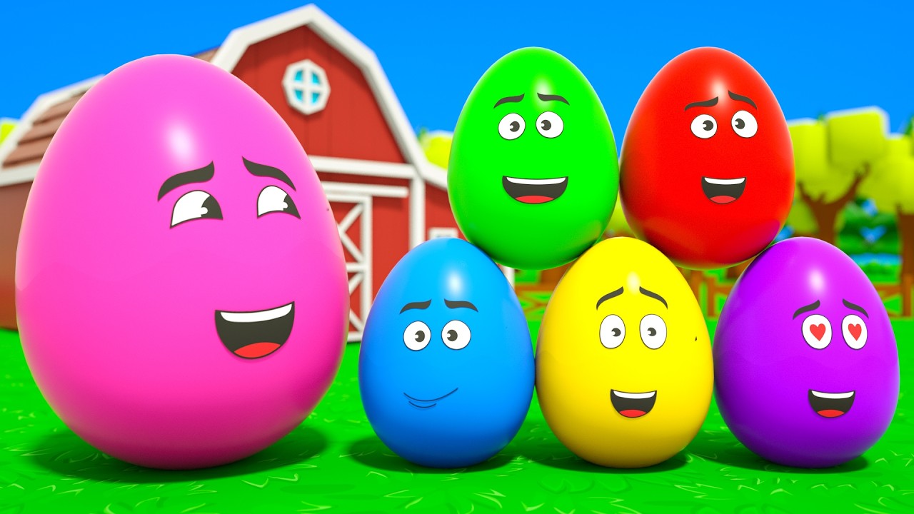 Huevos de Colores en la Granja | Aprender Colores y Números | Canciones Infantiles DuZoo en Español