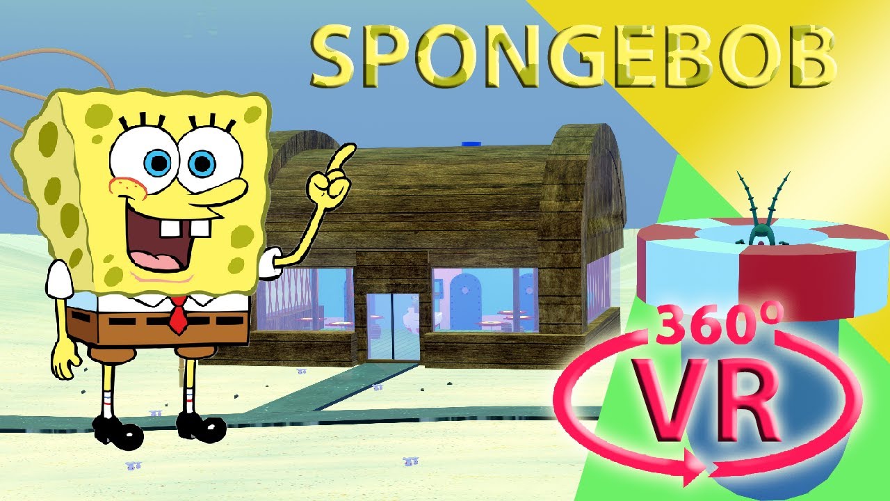 SpongeBob, walking in the Krusty Krab - 360 VR