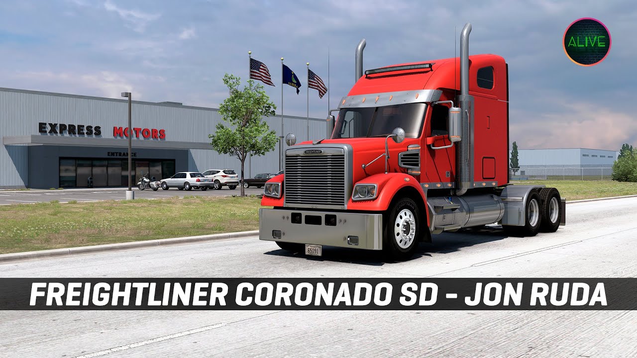FREIGHTLINER CORONADO SD (jon-ruda) - ОБЗОР МОДА #ATS 1.49