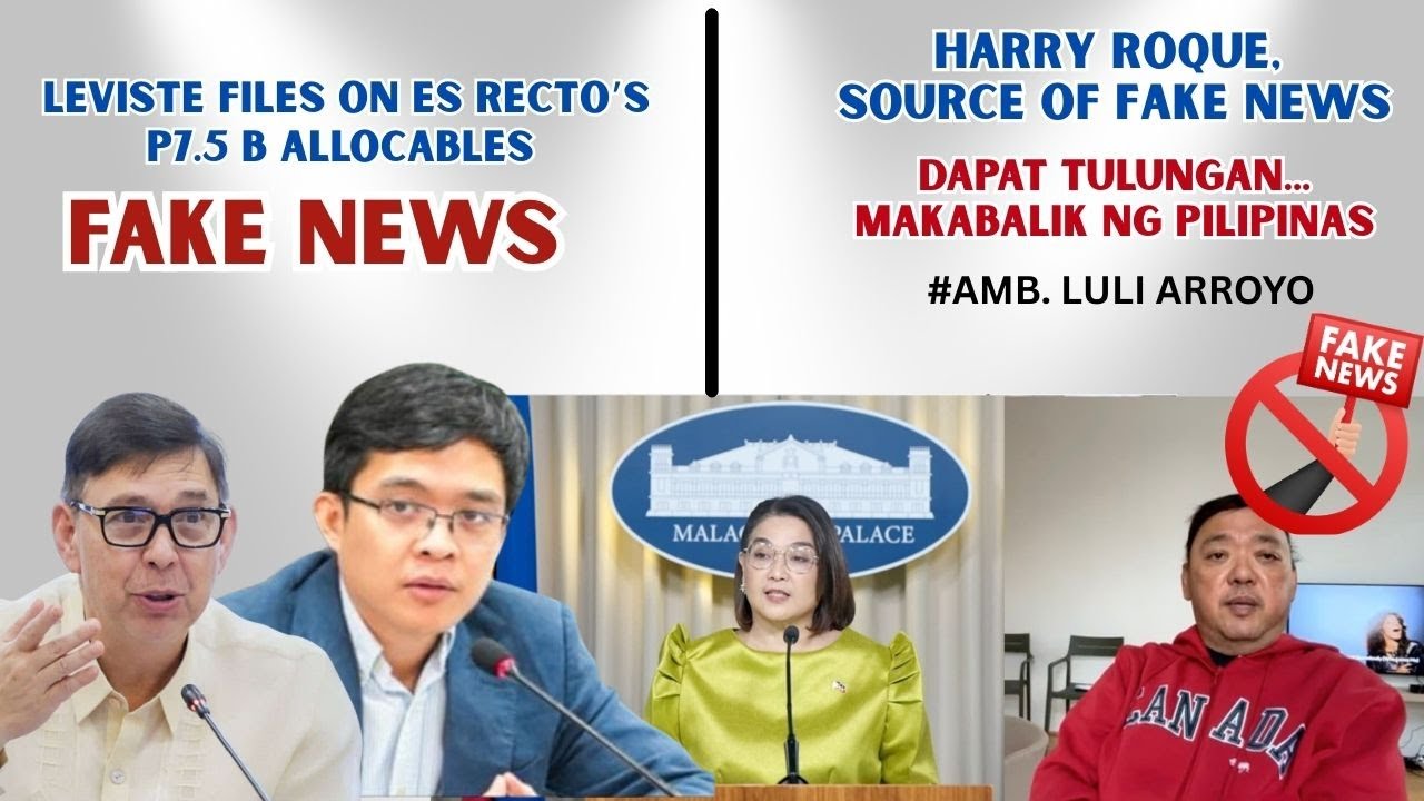 HARRY ROQUE, SOURCE OF FAKE NEWS| LEVISTE FILES ON ES RECTO'S P7.5 B ALLOCABLES - FAKE NEWS
