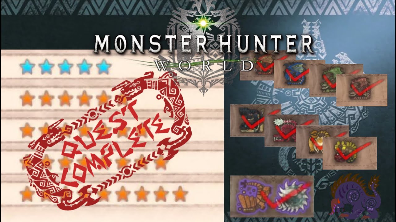 Monster Hunter Worlds HR bucket list