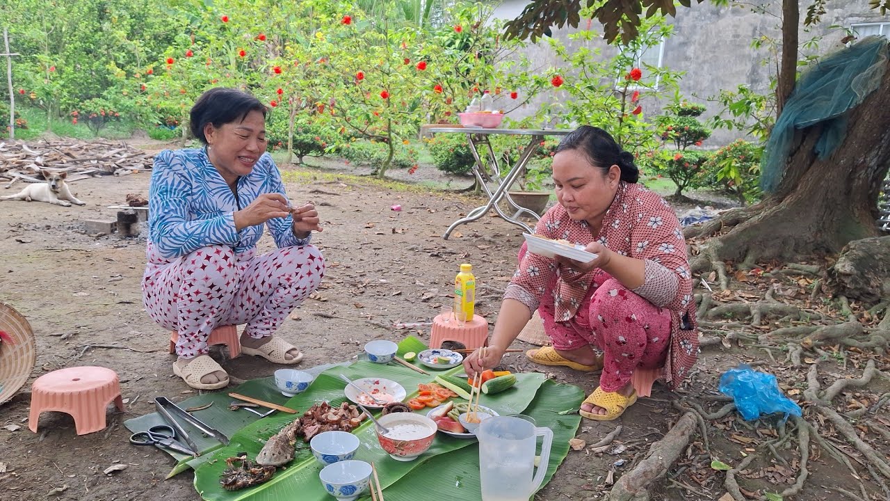 Mồi quê vợ nướng thơm lừng