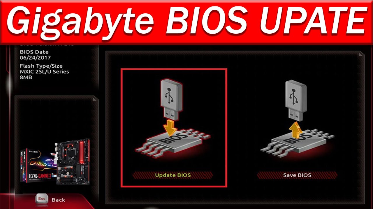 Gigabyte  h270 gaming 3 bios update