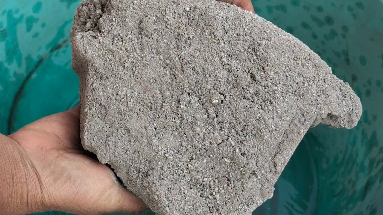 Asmr -New Soft Cement concrete chunks/Shapes crumbling in water 💦#oddlysatisfying 