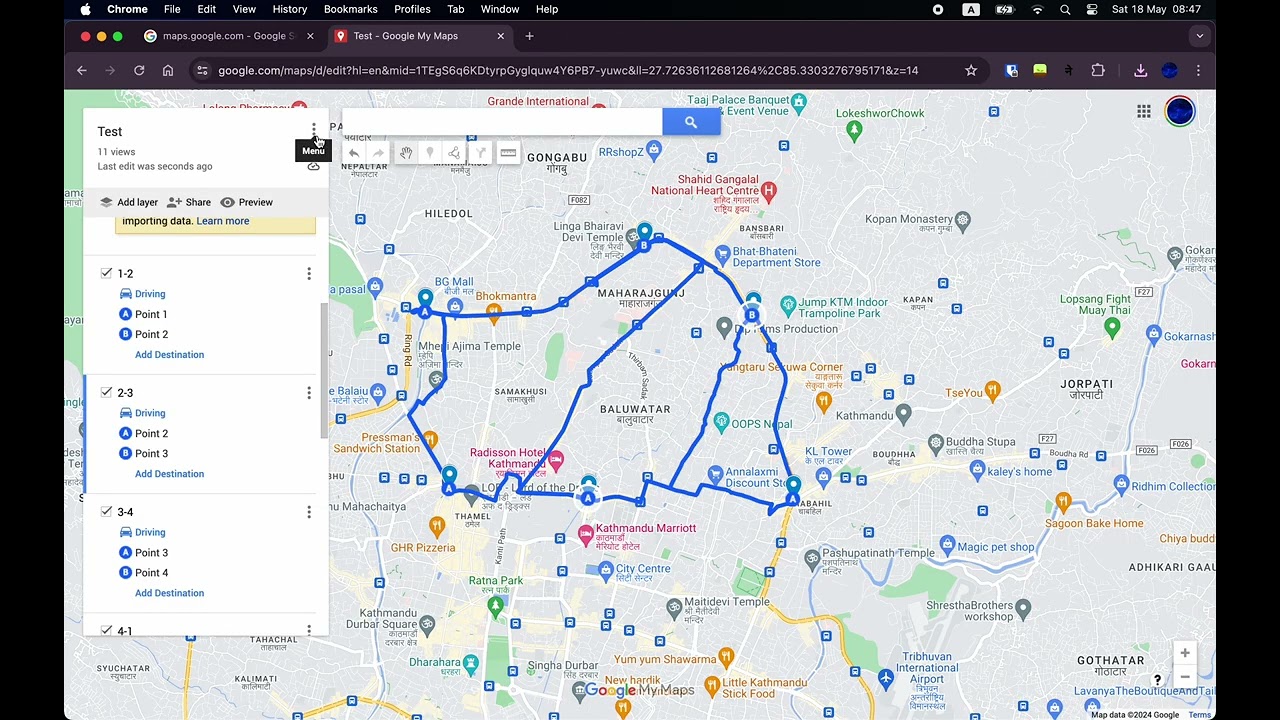 Adding more layers to Google maps (My Maps)