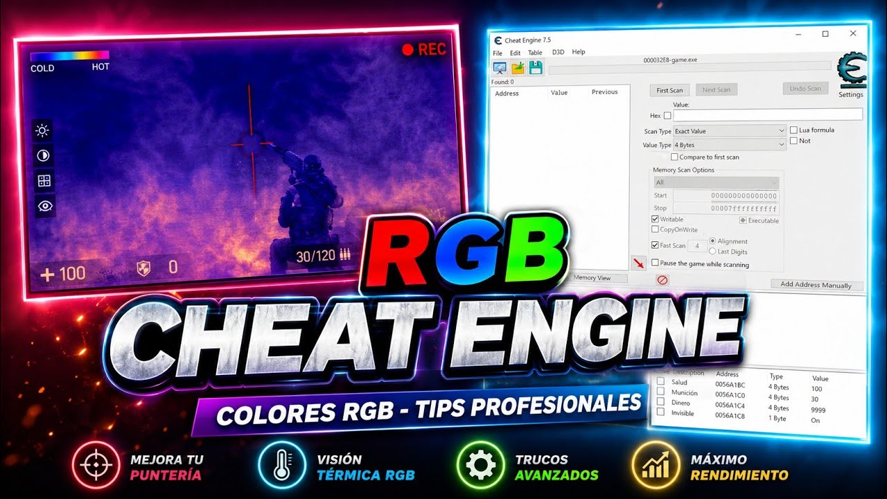 COLORES RGB - TIPS CHEAT ENGINE