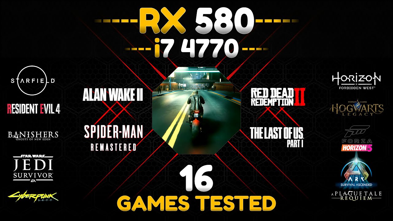 RX 580 + i7 4770 : 16 Games Tested in 2024