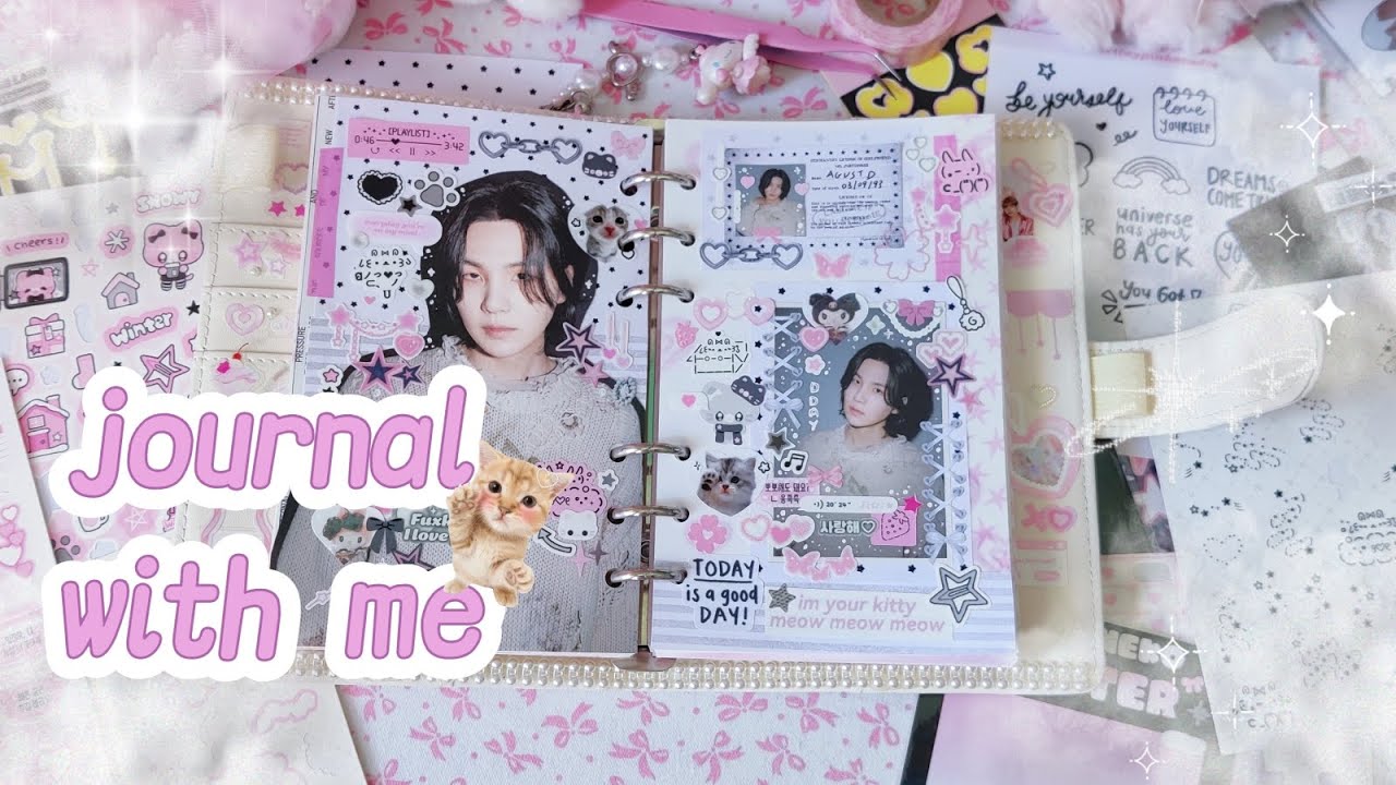 Journal with me ☁️ chill, relax, D- DAY, AGUST D, kpop, ASMR