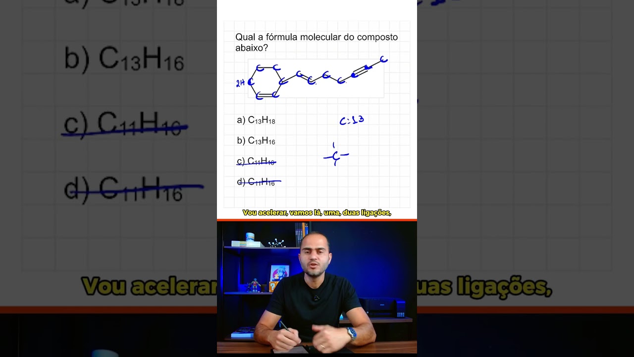 F&oacute;rmula molecular - Hidrocarbonetos #enem #qu&iacute;mica #quimicaorganica
