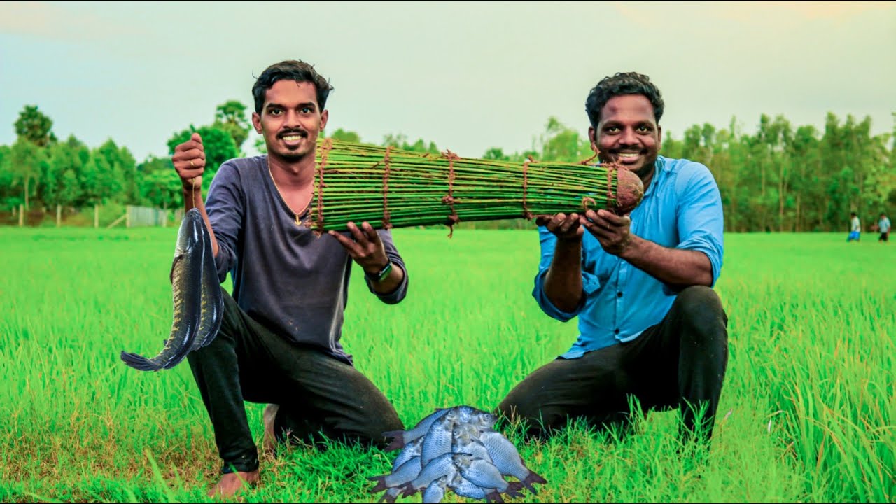ஈச்ச மரம் வச்சி மீன் பிடிக்கலாம் | World First Fish Trap | Tamilian Fishing Techniques 💪