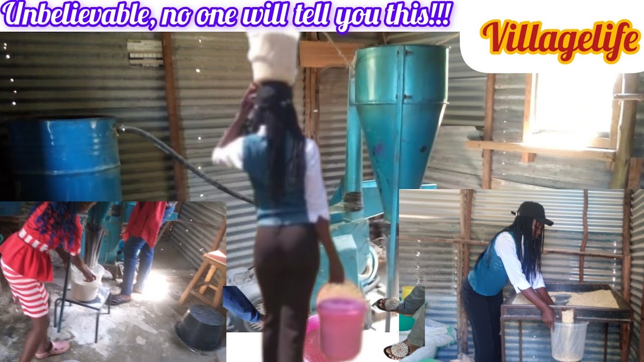 African Villagelife//Secret Behind   Traditional Grinding  Of Millet and 🌽