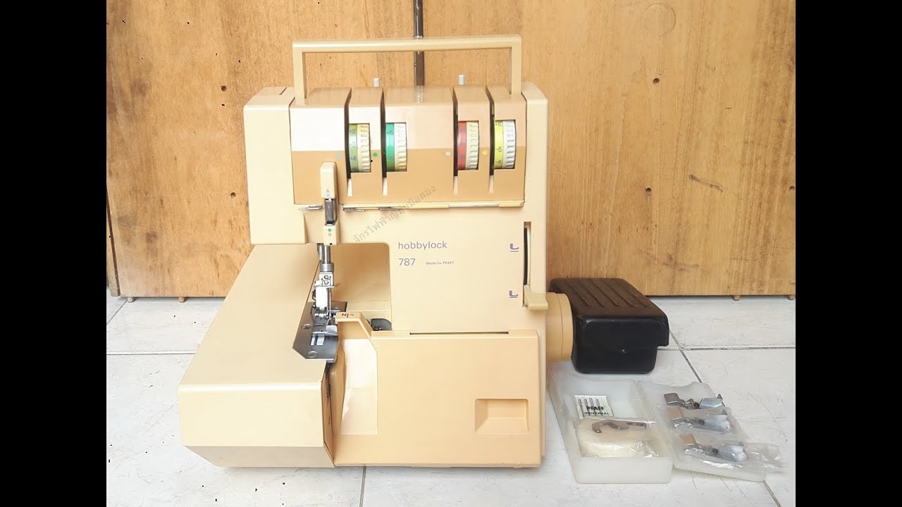 การร้อยด้ายจักรโพ้ง Pfaff hobbylock 787