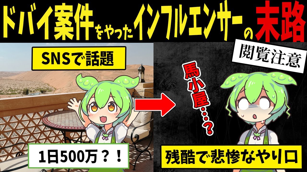 キラキラ女子に憧れてドバイ案件に手を出した港区ずんだもんの悲惨な末路【ずんだもん闇解説】