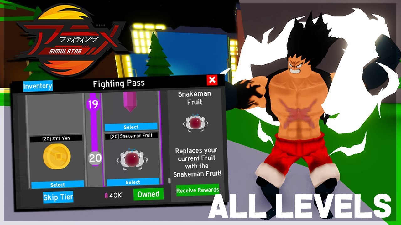 *ALL* LEVELS UNLOCKED IN *NEW* FIGHTING PASS SEASON 1 IN ANIME FIGHTING SIMULATOR ROBLOX