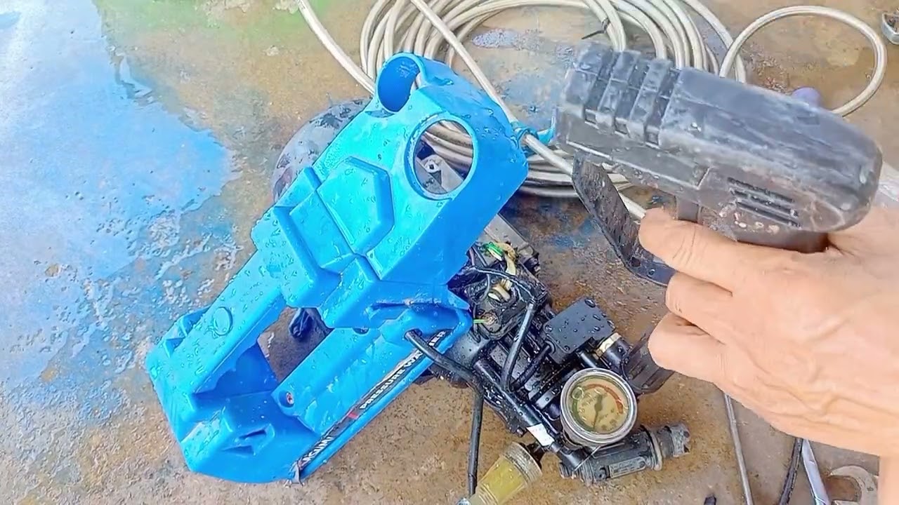 máy rửa xe mini không hút nước. cách khắc phục và sửa chữa