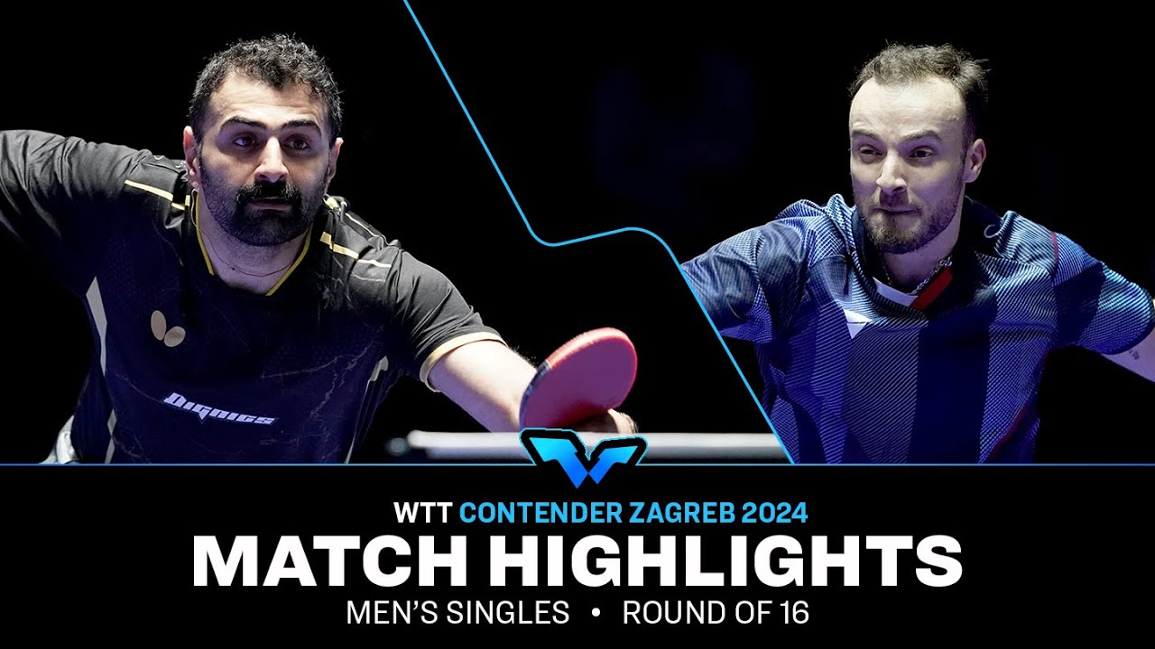 Noshad Alamiyan vs Simon Gauzy | MS R16 | WTT Contender Zagreb 2024