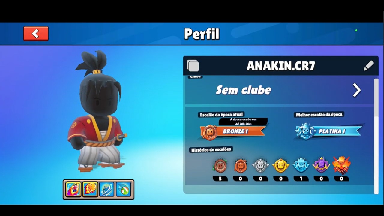 FINALMENTE! CHEGUEI NAS 200 COROAS NO STUMBLE GUYS