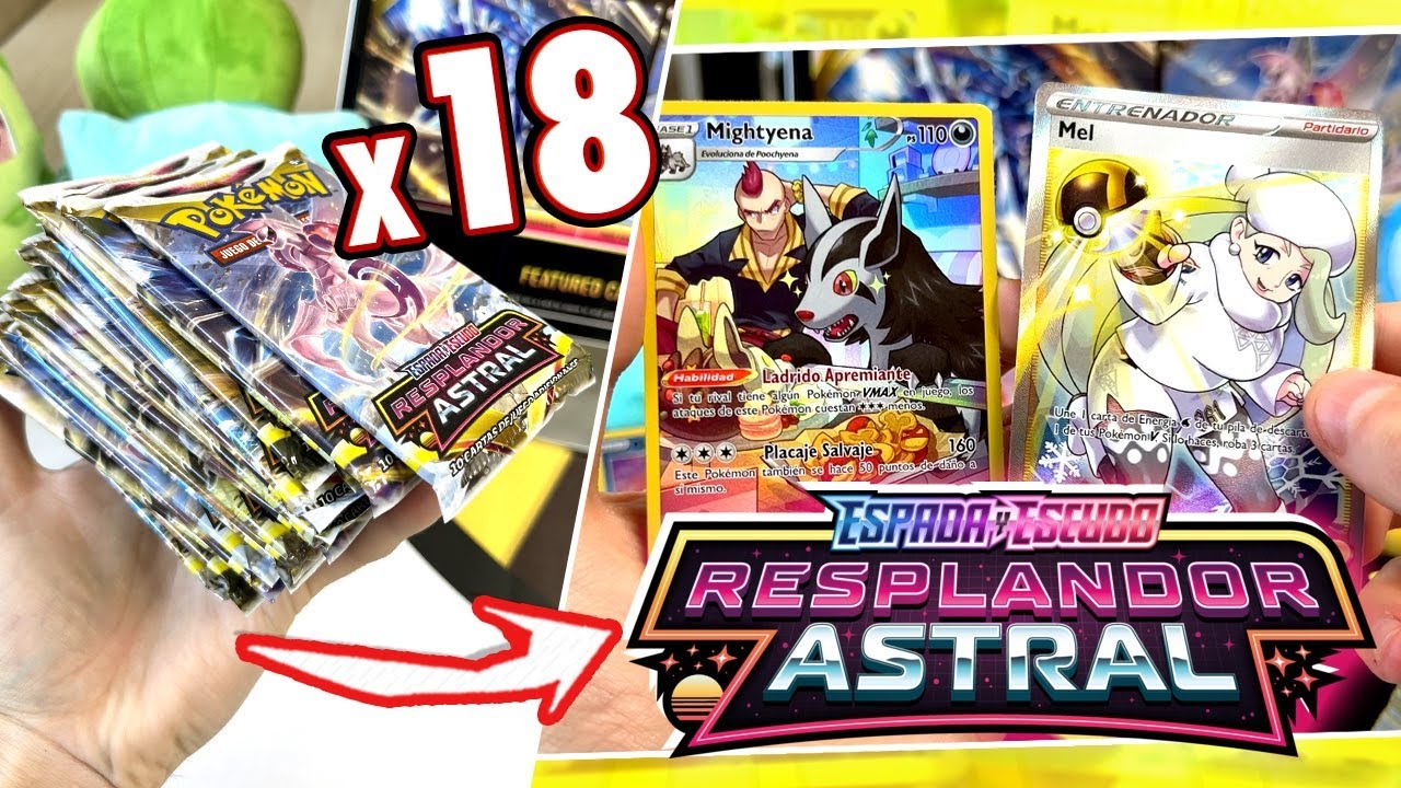 Cartas Pokemon Resplandor Astral Booster Box UNBOXING 18 SOBRES POKEMON en Pe Toys