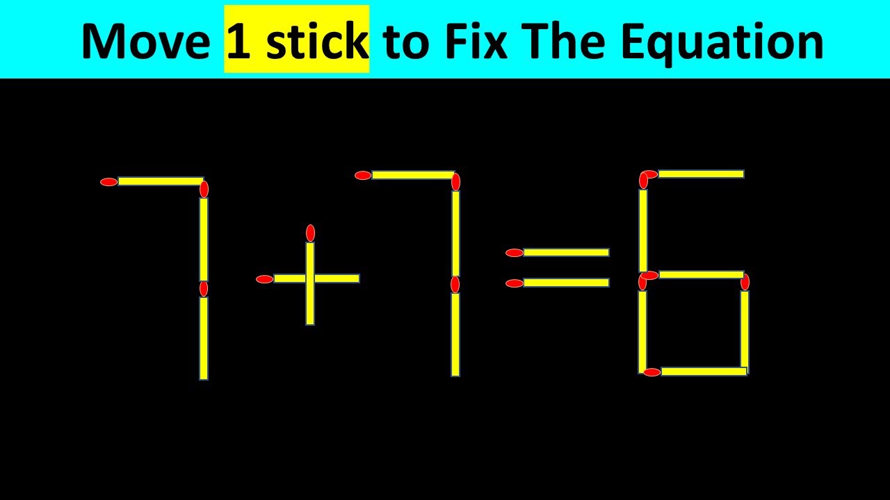 Improve IQ - Fix The Equation #matchstickpuzzle #simplylogical
