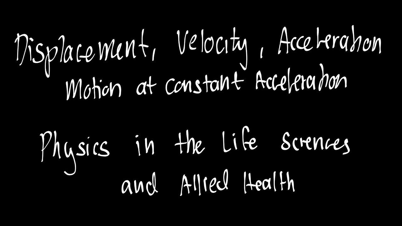 Displacement, Velocity, Acceleration, Motion at Constant Acceleration | Physics Fundamentals