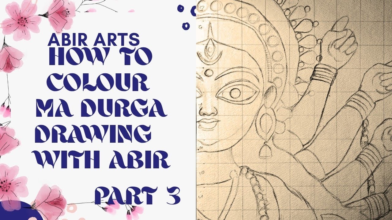 Ma Durga Drawing ❤️ colouring part 3❤️ #subscribe #art #viral #painting 