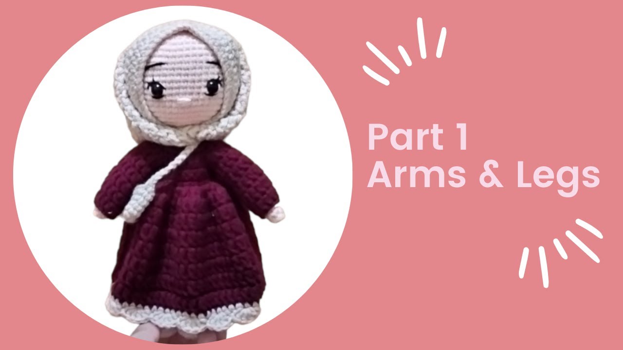 (Part 1) Amigurumi hijab doll | Amigurumi tutorial | Crochet tutorial | Boneka Rajut