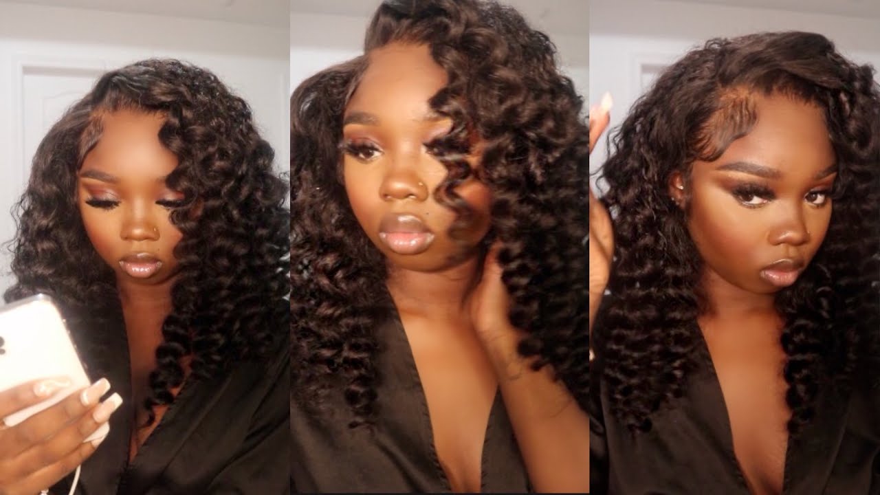 Super Easy Big Fluffy Curls With a Curling Wand! Watch Me Install & Review ft. Unice hair.