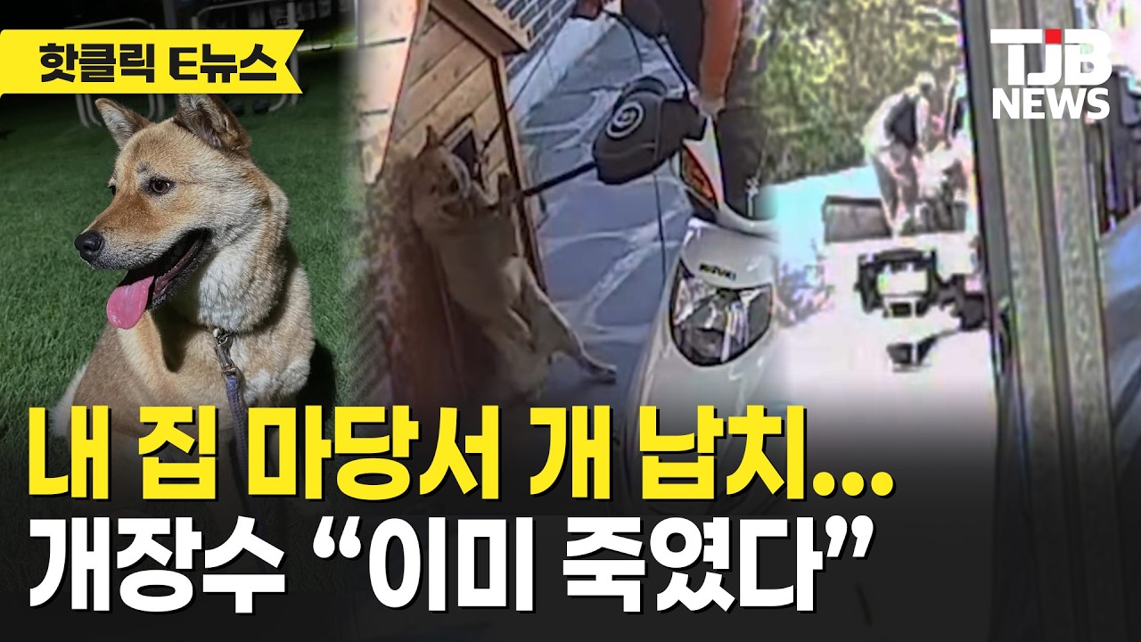 내 집 마당서 개 납치&hellip; 개장수 &ldquo;이미 죽였다&rdquo;｜ TJB 대전&middot;세종&middot;충남뉴스