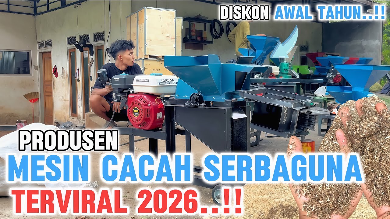 UJI PENGGILINGAN BATANG SINGKONG JADI HALUS..!! Mesin cacah serbaguna termurah 2026