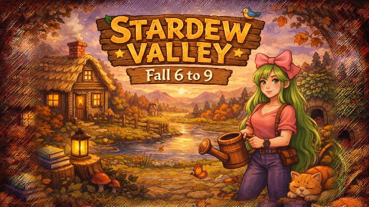 Lets Play 🌱 Stardew Valley  Fall 6 to 9 Year 1 – Relaxing No Commentary