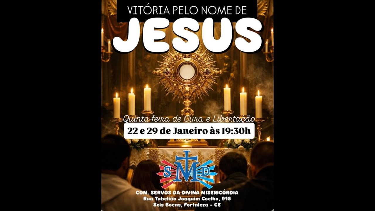 QUINTA FEIA DE CURA E LIBERTAÇÃO DE VITORIA PELO NOME DE JESUS 22/01/26