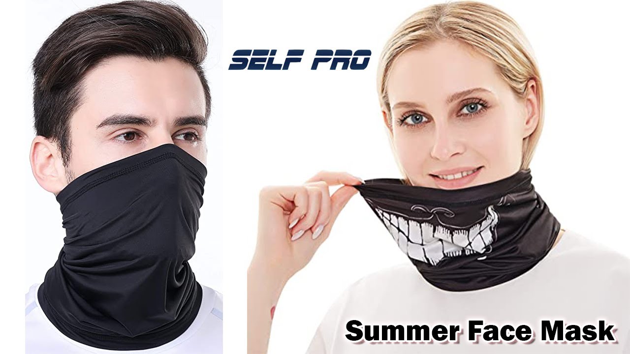 Summer Face Mask Protection from Dust, UV & Aerosols - Washable Neck Gaiter Balaclava, Bandana