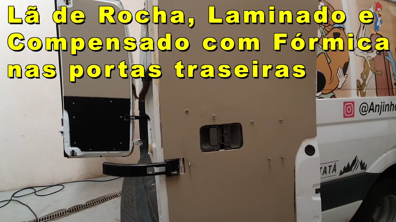 Forro das Portas Traseiras com Lã de Rocha, Laminado, Compensado Naval e Fórmica