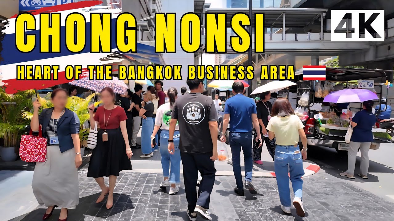 [4K] Chong Nonsi Area in Bangkok 🇹🇭 Walking Tour (ASMR City Sounds)