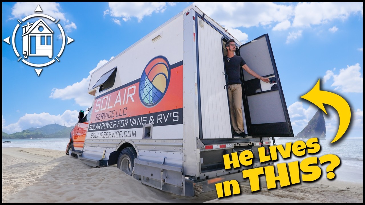 He has a Secret Beach House inside his Work Truck & Everyone is making the same comment…