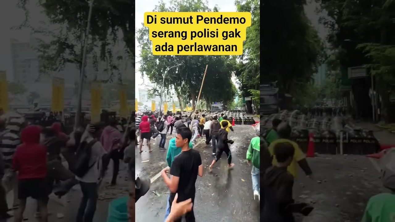 polisi di serang pendemo tidak melawan