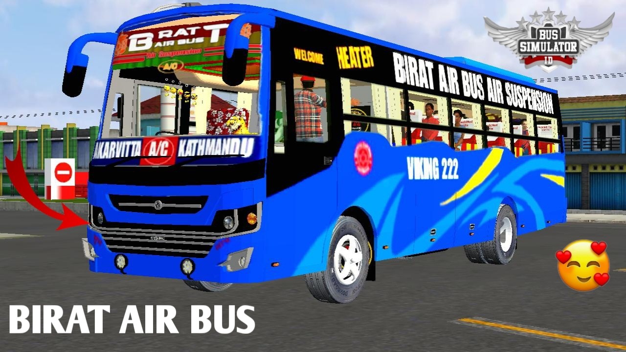 BIRAT AIR BUS | Nepali Deluxe Bus Mod For BUSSID | Free Download