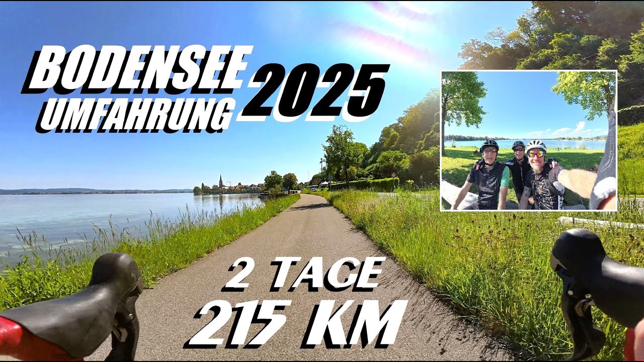 Bodensee Umrundung mit dem Rad : 3 Länder Radtour (215KM) Schweiz - Österreich - Deutschland / 4K