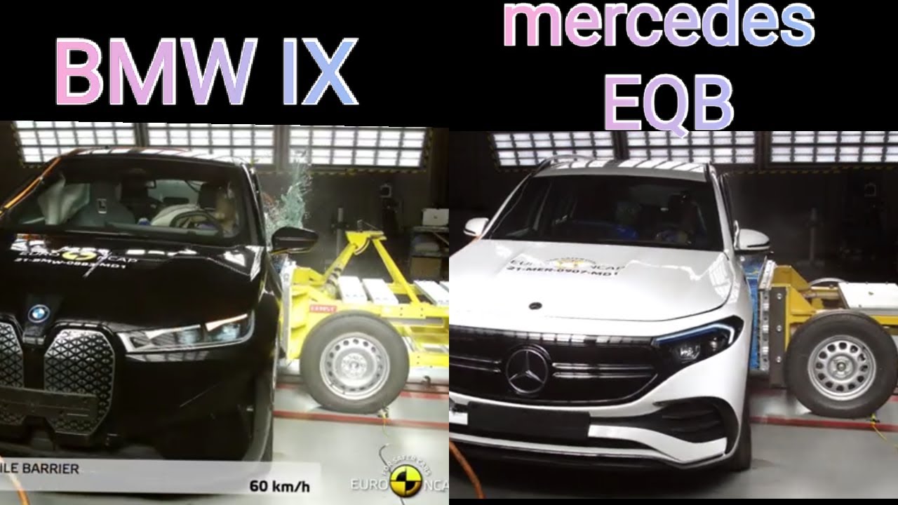 BMW iX vs Mercedes EQB 2022 | crash test 2022 | electric car comparison crash test