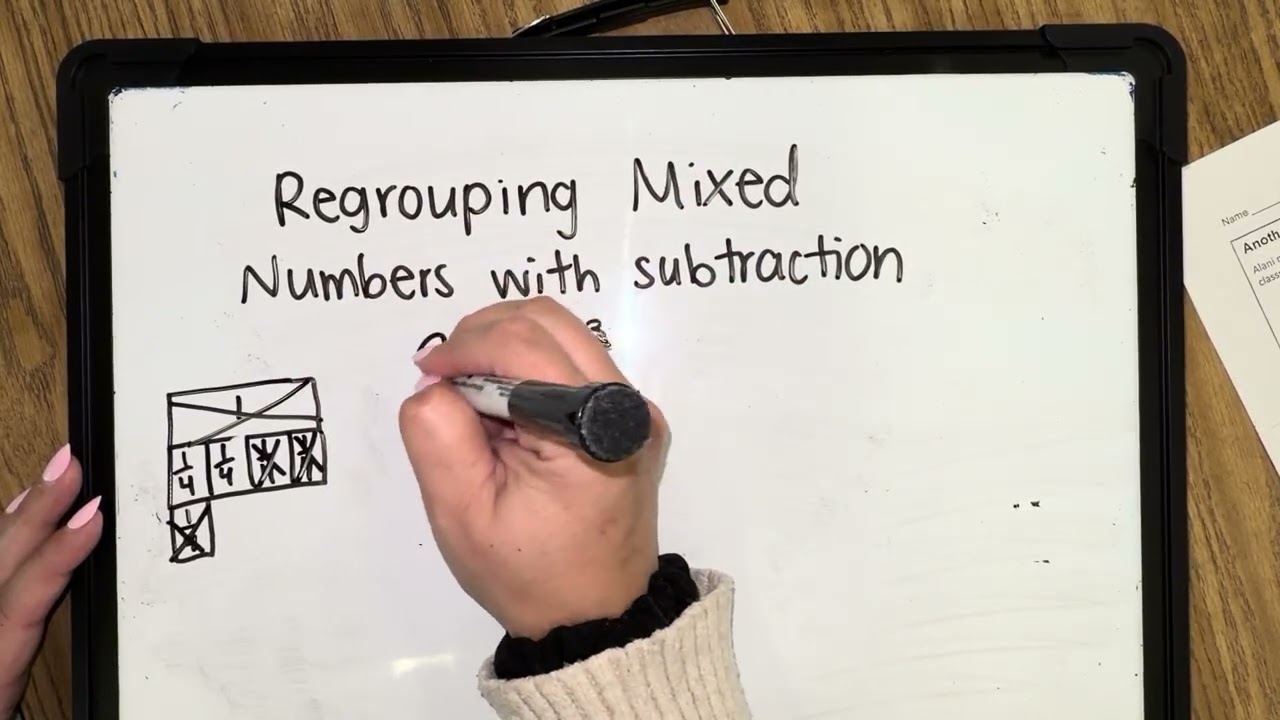 Regrouping mixed numbers when subtracting 